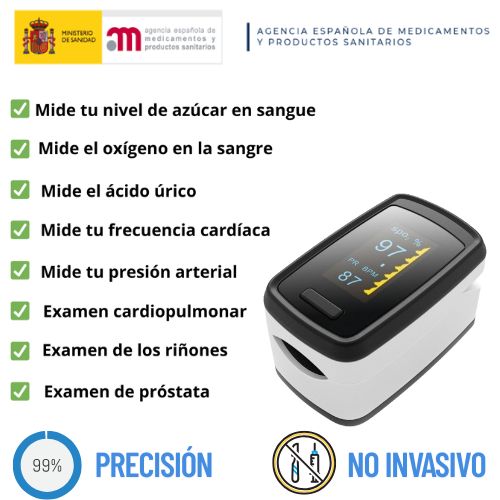 MEDIDOR DE GLUCOSA EN SANGRE NO INVASIVO + GLUCO BALANCE (Reductor de niveles de diabetes Capsula)