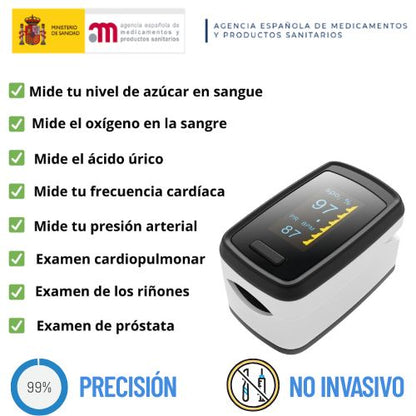 MEDIDOR DE GLUCOSA EN SANGRE NO INVASIVO + GLUCO BALANCE (Reductor de niveles de diabetes Capsula)