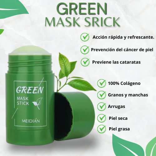 Mascarilla Rejuvenecedor de té verde con nutrientes de pepino