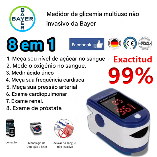 Medidor de glicemia não invasivo Bayer (medição de 5 segundos/precisão de 99%)